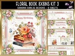 Floral Book 8x8ins Kit with Matching Bookmarks 3
