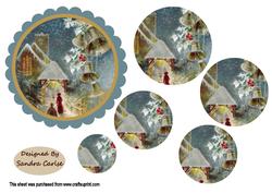 Christmas Mass Scalloped Edge Topper
