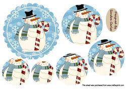 Snowman Scalloped Edge Topper