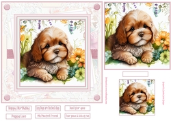 Dog Lover 7x7ins Decoupage Topper 8