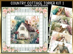 Country Cottages 7x7ins x 6 Topper Kit 1