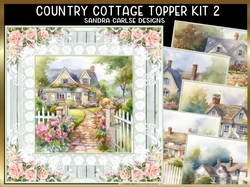 Country Cottages 7x7ins x 6 Topper Kit 2