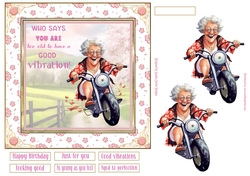 Good vibrations 7x7ins Decoupage Topper 2
