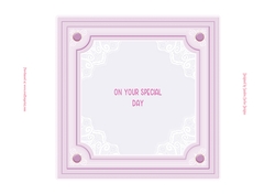 Pink frame with lace 7x7ins Insert 3