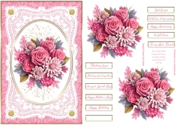 Floral Display Lace Frame Decoupage Topper 1