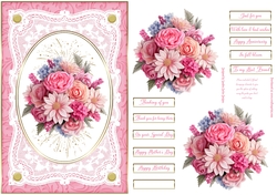 Floral Display Lace Frame Decoupage Topper 4