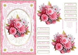 Floral Display Lace Frame Decoupage Topper 5