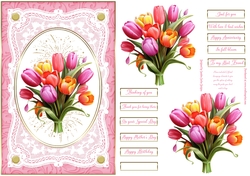 Floral Display Lace Frame Decoupage Topper 7