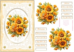 Floral Display Lace Frame Decoupage Topper 13