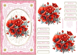 Floral Display Lace Frame Decoupage Topper 14
