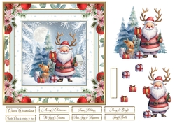 Christmas Santa 7x7ins Topper 1