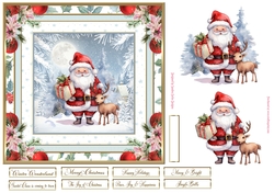 Christmas Santa 7x7ins Topper 3