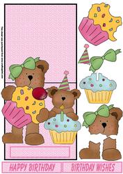 Happy Cupcake Birthday Over the Edge Card