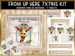 From up here 7x7ins kit with bookmarks