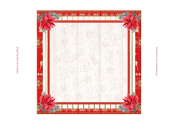 Christmas Poinsettia 7x7ins Blank Insert