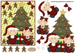 Babies first Christmas decoupage topper
