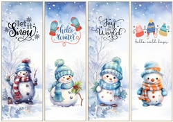 Christmas Snowmen x 4 Bookmarks sheet 5
