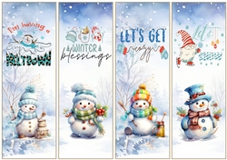 Christmas Snowmen x 4 Bookmarks sheet 6