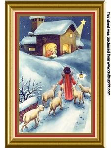 Vintage Christmas Jesus is Born A4 Pyramid Kit