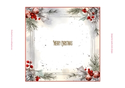 Christmas Holly & Berry 7x7ins Insert 1