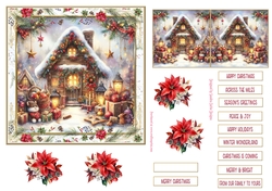 Christmas Joy Vintage Decoupage 6x6ins Topper 1