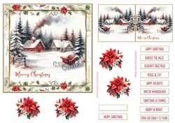 Christmas Joy Vintage Decoupage 6x6ins Topper 2