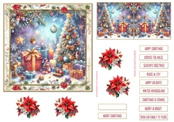 Christmas Joy Vintage Decoupage 6x6ins Topper 3