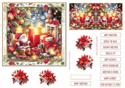 Christmas Joy Vintage Decoupage 6x6ins Topper 16