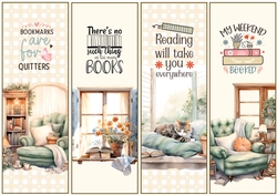Cosy reading room x 4 bookmarks 1
