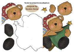 Christmas Teddy Shaped Card