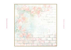 Pretty floral 7x7ins Blank Insert to match fun animal toppers