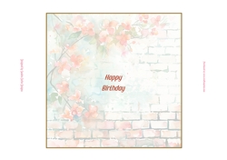 Pretty floral 7x7ins Insert to match fun animal toppers