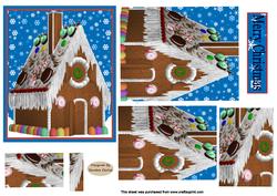 Christmas Gingerbread House pyramid topper