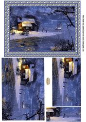 Christmas Winter Scene pyramid topper 4