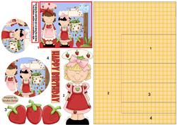 Strawberry Girls Side Stepper card