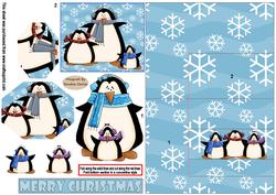 Christmas Penguins Side Stepper card