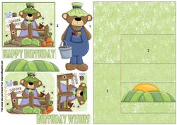In the Garden Birthday Side Stepper card