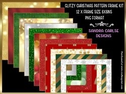 Christmas 8x8ins Frames kit
