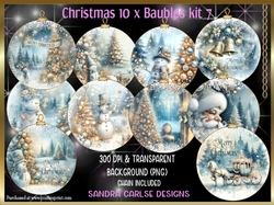 Christmas 10 x Vintage Baubles Kit 7