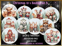 Christmas 10 x Vintage Baubles Kit 8