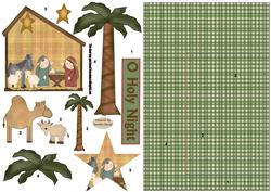 O Holy Night Christmas Side Stepper card
