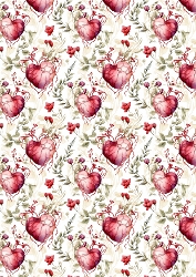 Love/romance heart A4 backing paper 1