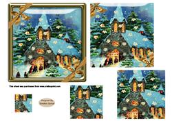 Christmas Mass 5x5ins Topper