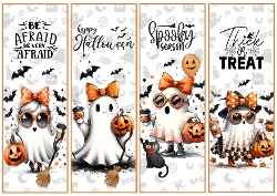 Halloween Ghosty Girls  4 x bookmarks 1 (large size)