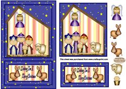 Christmas Nativity decoupage topper