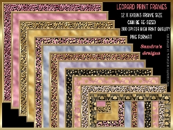 Leopard print pattern 12 x 8x8ins Frames kit