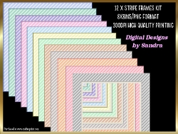 Stylish Stripe pattern 12 x 8x8ins Frames kit