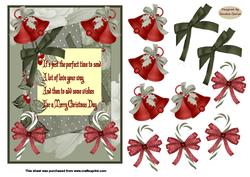 Christmas Time decoupage topper