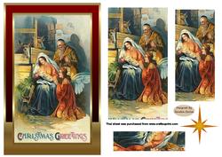 Christmas Vintage Nativity Scene Topper