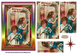 Christmas Eve Vintage Pyramid Topper